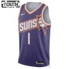 Barn Phoenix Suns Tröja Devin Booker Nike 2023-24 Icon Edition Lila Swingman